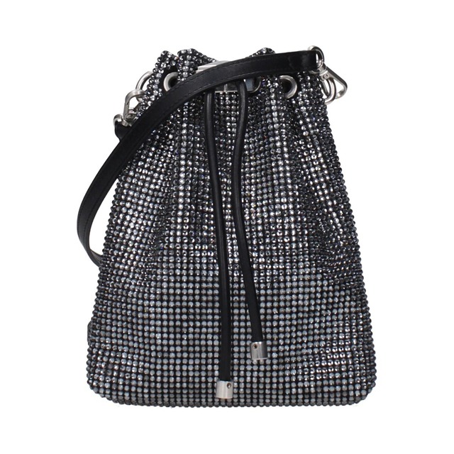 JIMMY CHOO ジミーチュウ レディース クロスボディバッグ サテン ブラック