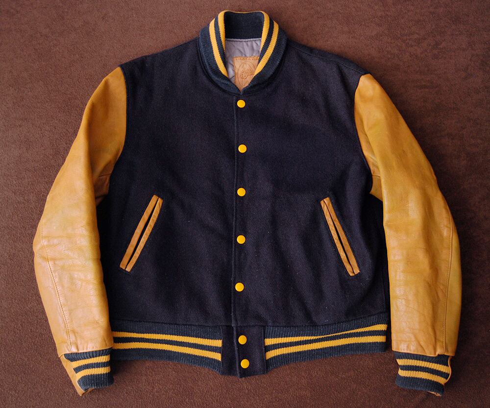 80s GOLDEN BEAR VARSITY JACKET M | SECOND TIME GLORY 