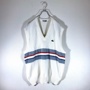 LACOSTE  ニットベスト ロゴワッペン