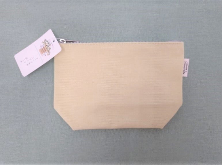 オリーブ染め ポーチ