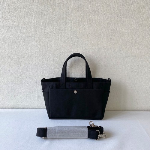K様用購入ページ「ボックストート」ミニサイズ「ブラック」／倉敷帆布 8号帆布【受注制作】
