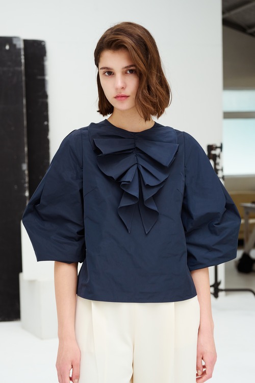 RIBBON BLOUSE NAVY