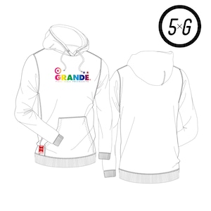 【CASA GRANDE限定】 GRANDE「5×G」 Pullover Sweat Parka "WHT"