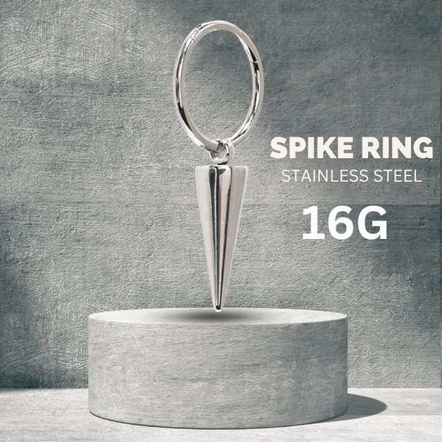 リングピアス 16G 2WAY スパイク クリッカー 軟骨ピアス ワンタッチ