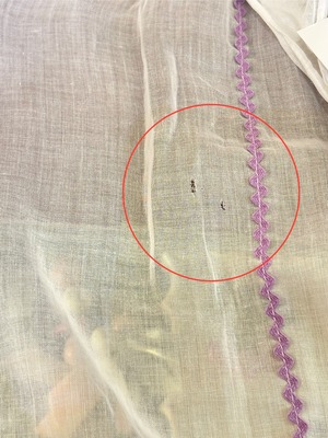 vintage pastel rickrack tape white apron