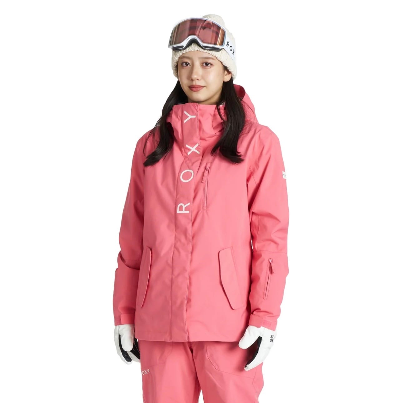【美品】　ROXY スノボウェア　L ピンク レディース　スキー　スノーボード 26-27 ROXY JETTY SOLID JK ROSE ジェッティ ソリッド ジャケット