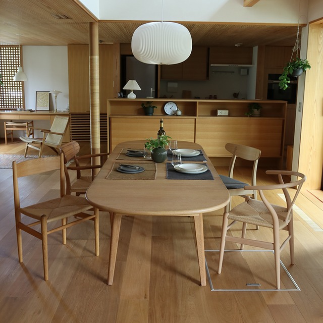 【CH006 オーク／オイル】CARL HANSEN & SON／ダイニングテーブル／／折りたたみ式／ラウンドテーブル／オーバルテーブル／CARL HANSEN & SON
