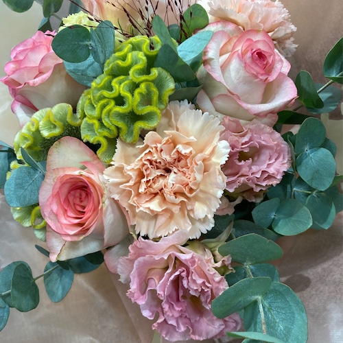 【木場店限定　店頭受取専用】ピンクのシックなブーケ 画像