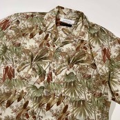 green label relaxing UNITED ARROWS ミュールズ染織美術館 グリーンレーベルリラクシング 開襟 オープンカラー 半袖シャツ サイズ S