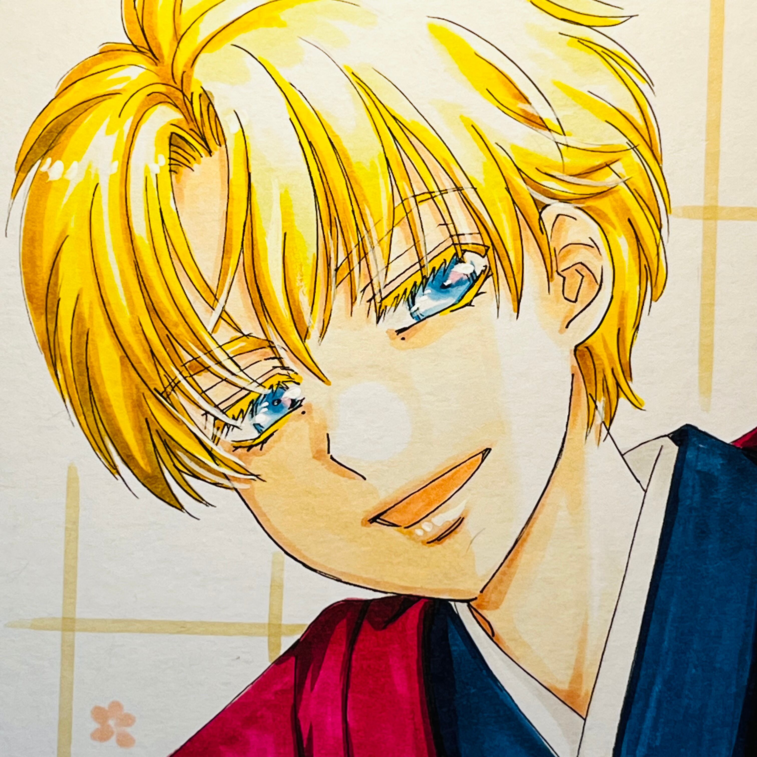 直筆イラスト色紙 輝（卒業式） | 中貫えりSHOP