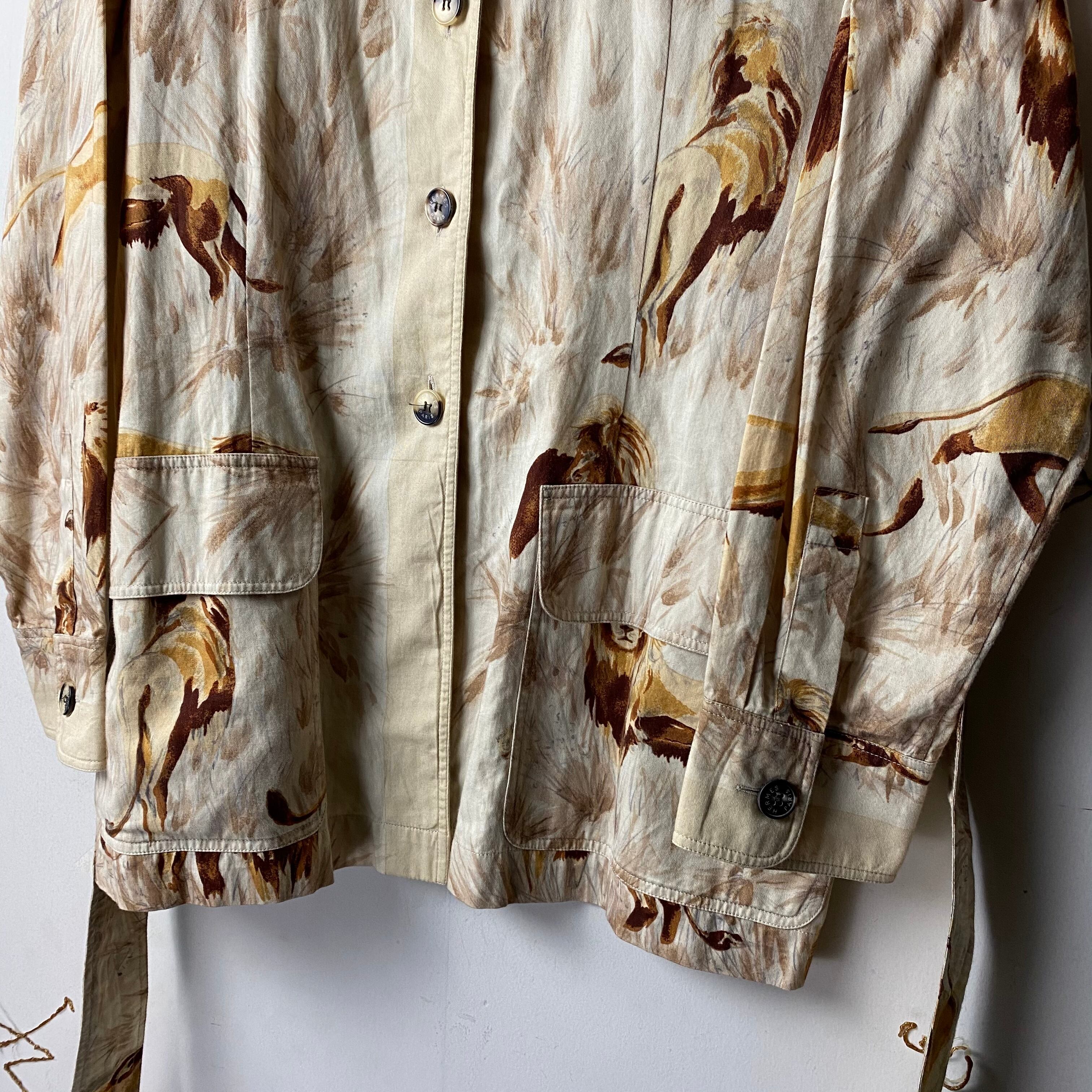 HERMES lion pattern shirt coat | NOIR ONLINE HERMES lion pattern shirt coat | NOIR ONLINE