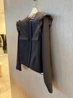 BORDERS at BALCONY SHOULDER FRILL BLOUSON ボーダーズアットバルコニー　ショルダーフリルブルゾン