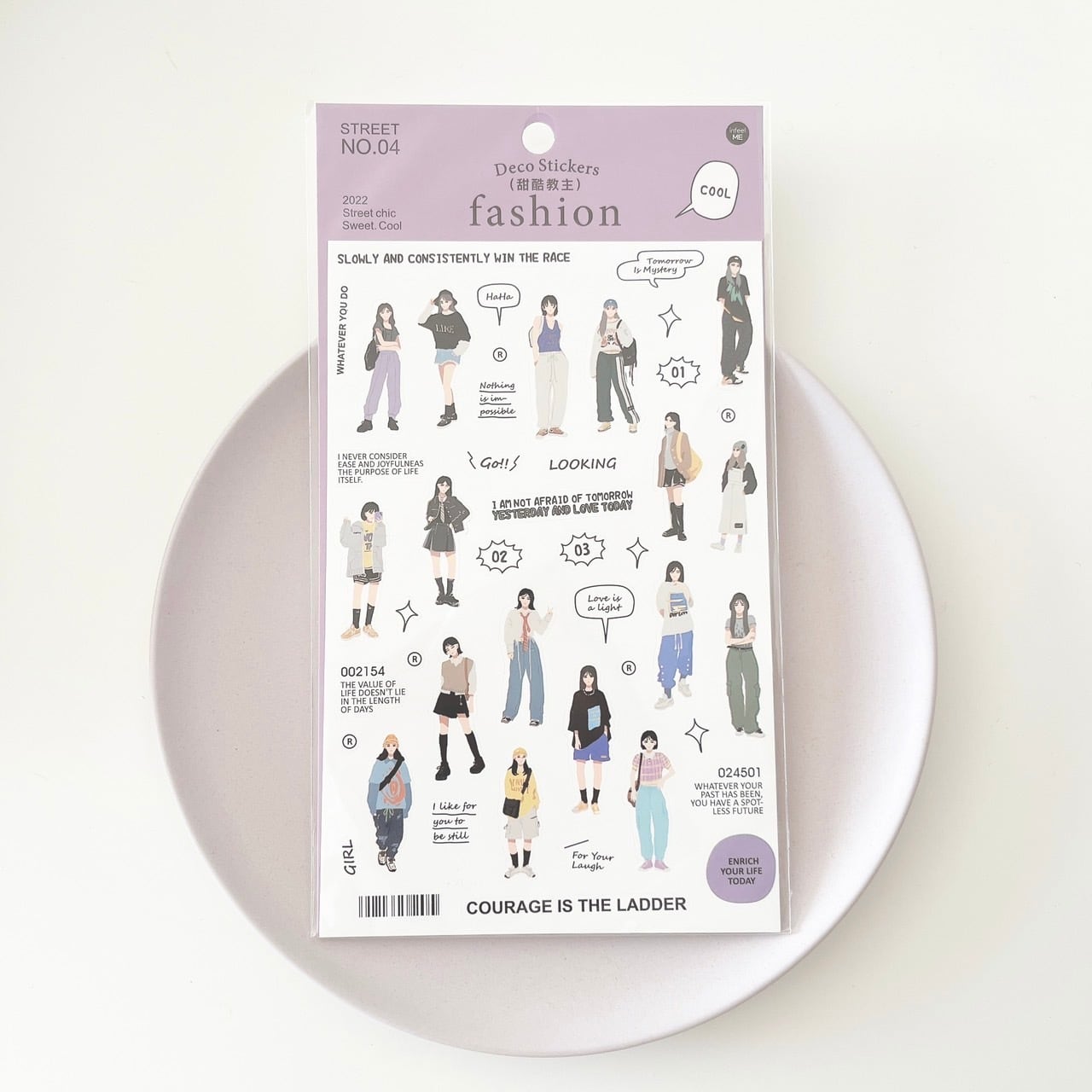street fashion sticker 【purple】