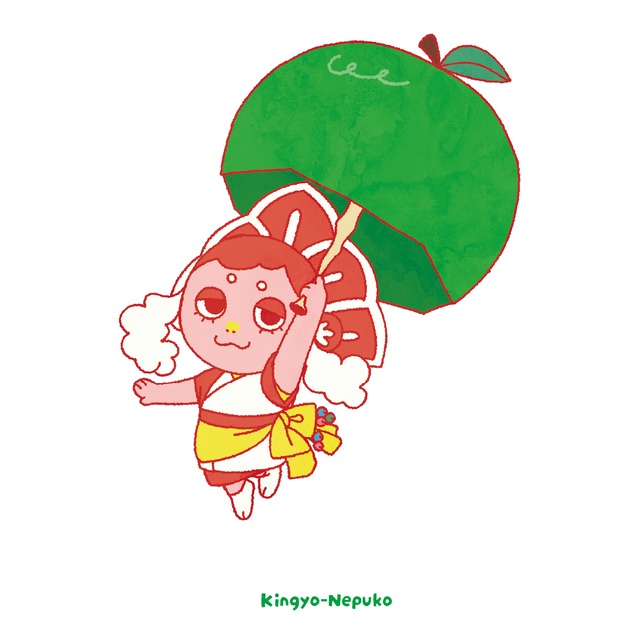 きんぎょねぷこTシャツ（緑）