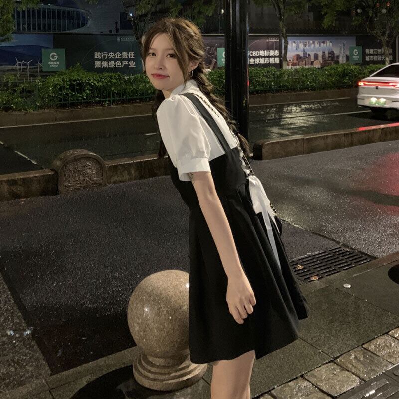 スリーブドレス ウェストスカート サマーショート 夏物 萌量不足76665628420