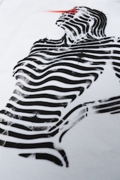 "TIED HIGH"  BIG T shirt  （White × Black）