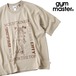 7.4oz MOUNTAINEER ビッグTシャツ PEAK BAGGING 発泡プリント オーバーサイズ ドロップショルダー 綿100% ユニセックス G721793 ベージュ
