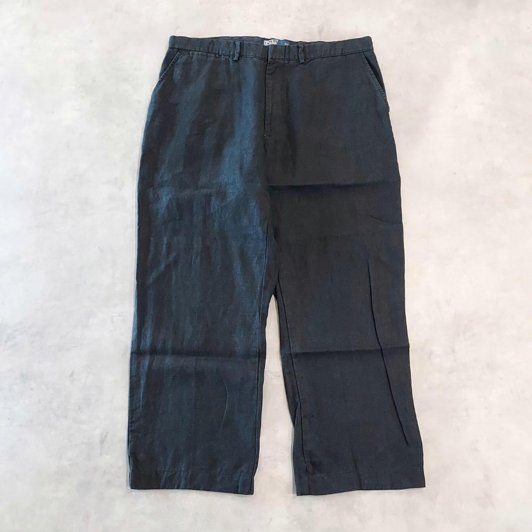 ポロバイ ラルフローレン W38 スラックス ポロチノ ボトム 黒 16733