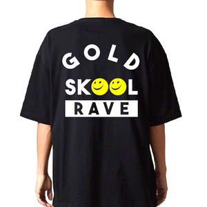 RAVERS UNITED Big silhouette pocket TEE【GOLD SKOOL】