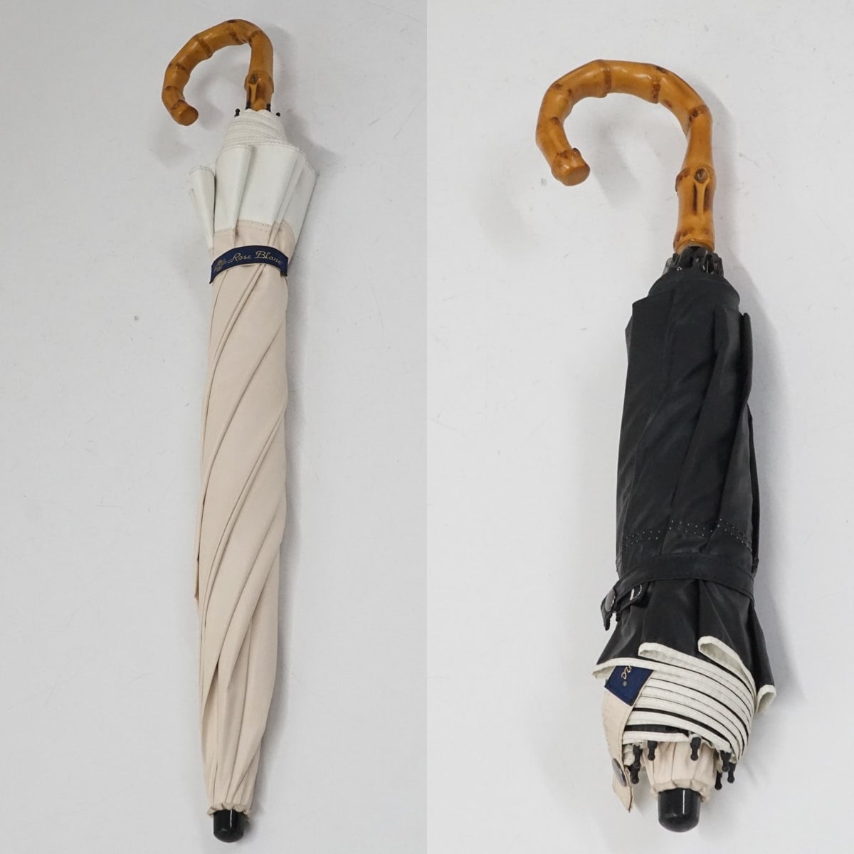 完全遮光折りたたみ日傘 芦屋ロサブラン USED品 2段ショート コンビ
