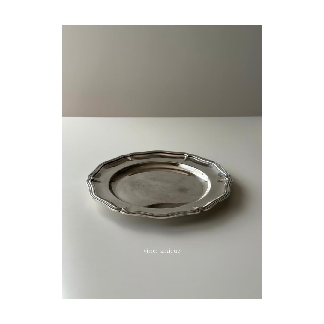 Christofle クリストフル / 大きな花リムシルバープレート