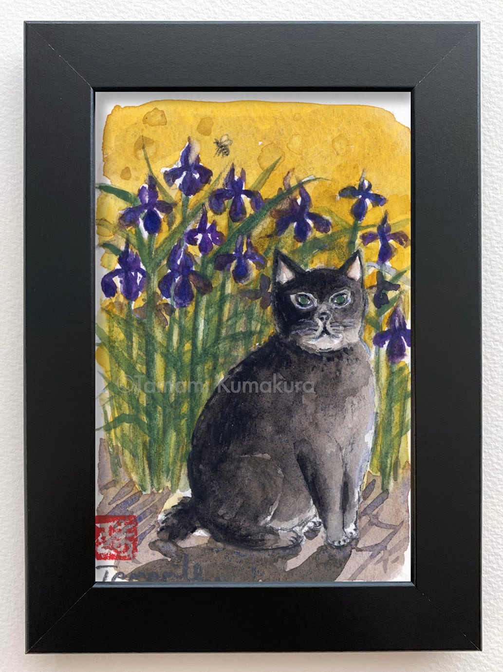 原画【夜はバラの花でロマンチックで宮殿でデートする黒猫2匹】 原画【夜はバラの花でロマンチックで宮殿でデートする黒猫2匹】 【公式