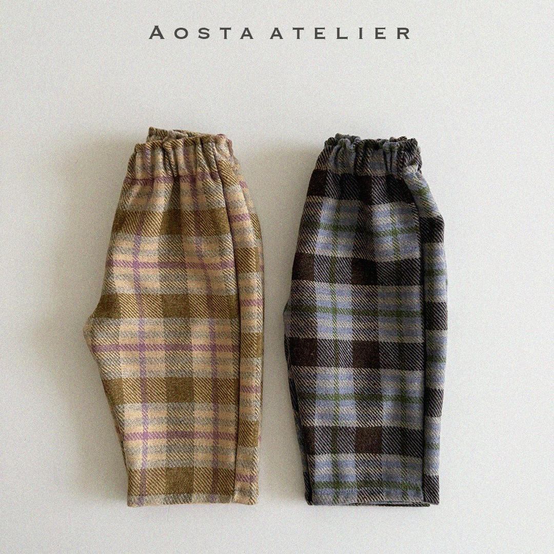 «sold out»«Aosta» ウールチェックパンツ 2colors
