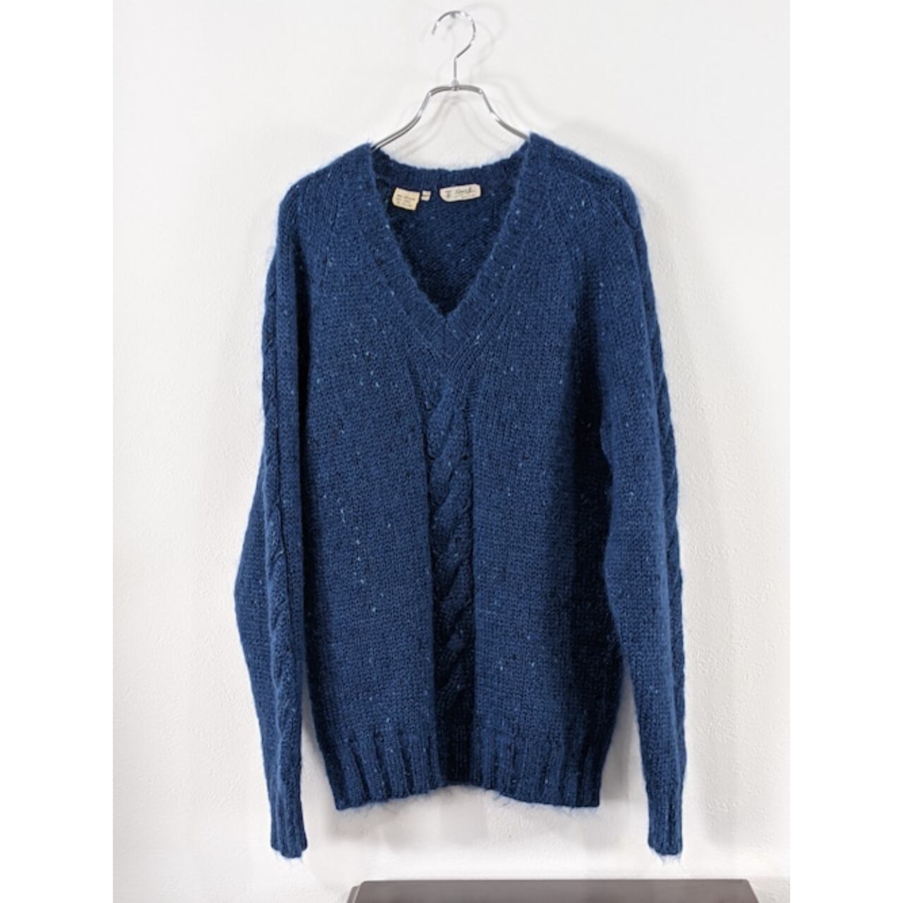 SALE】モヘア Vネックセーター ブルー 48 BA181 | Pickle