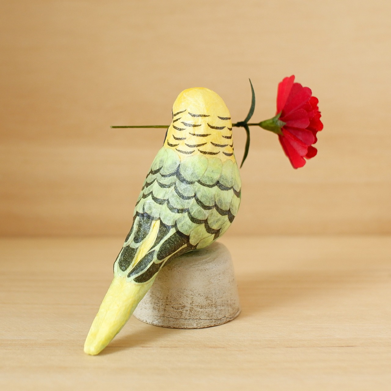 母の日ギフト『セキセイインコの贈り物』 和紙インテリア/置物