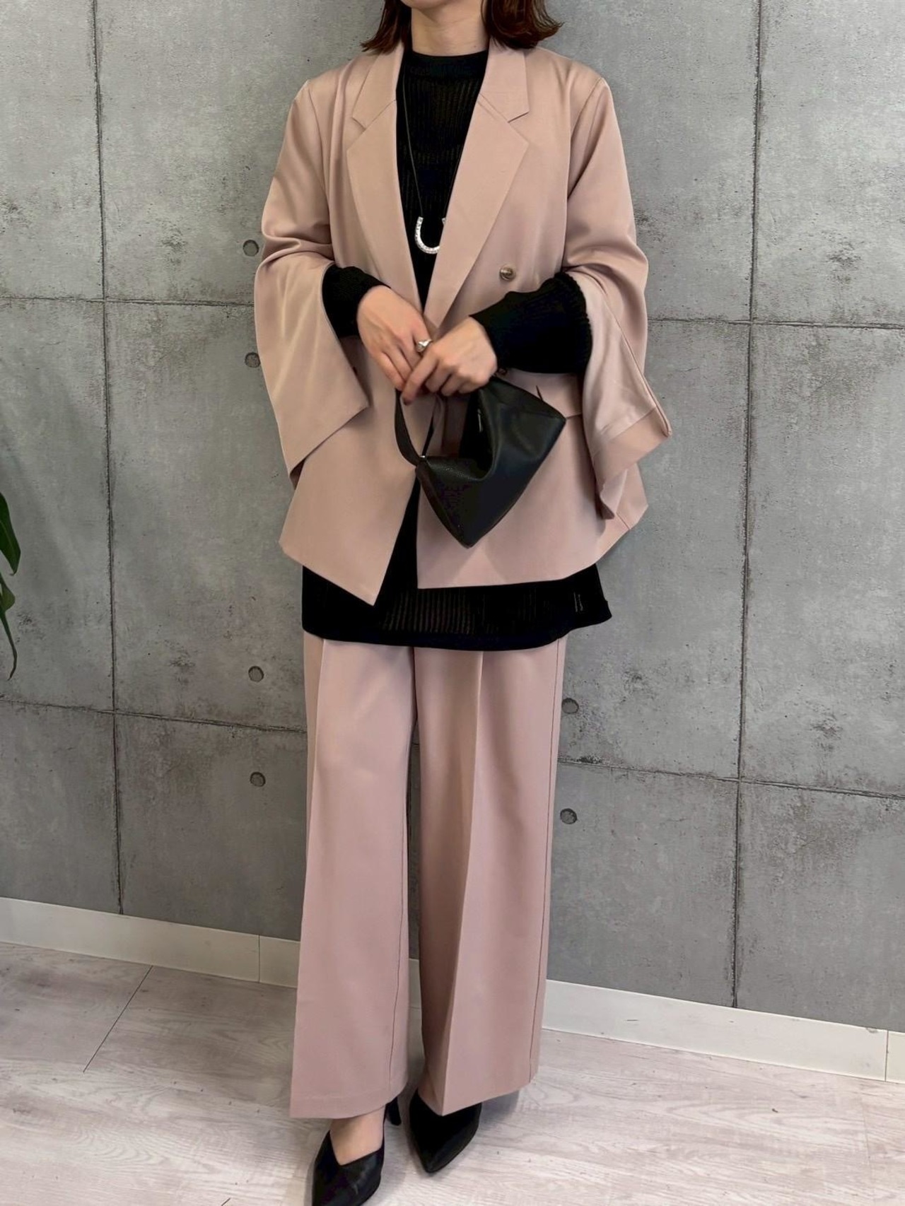 ロージー  Rosiee カーブポケットタックワイドパンツ