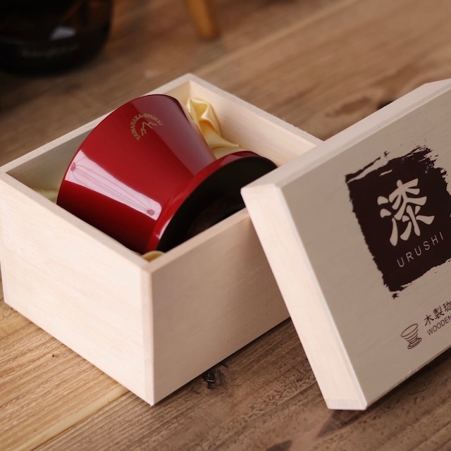 安清式木製ドリッパー 「漆」 1～2人用 レッド×ブラック