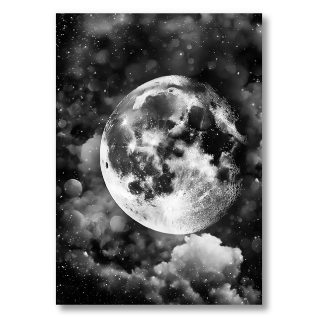 幻想の月-黒 ( No0002 )