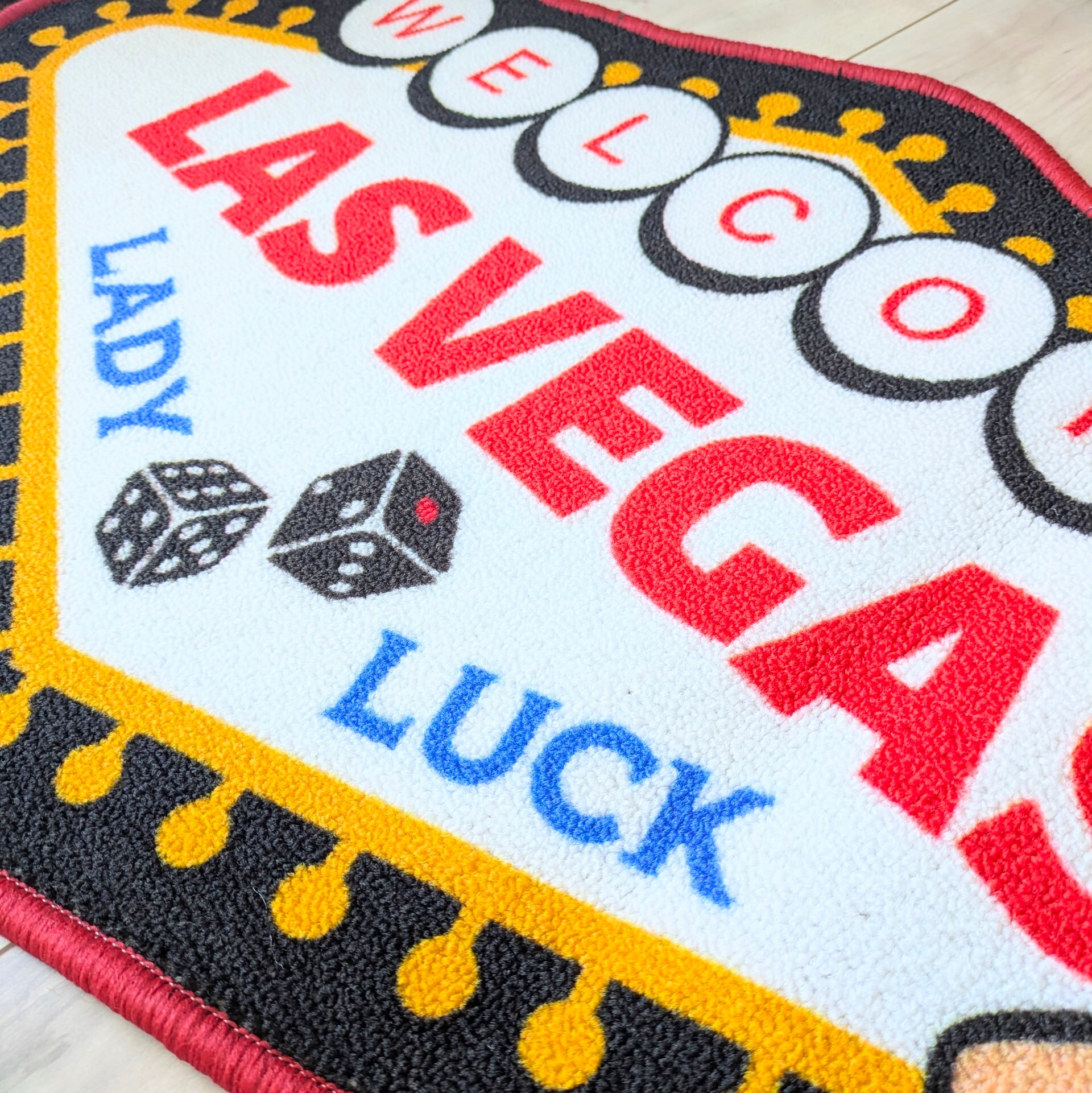 【 LADY LUCK（ レディ・ラック ） 】レディ ラック / ラスベガス / American MAT ( 裏面滑り止め加工 ) / キッチンマット / ふかふかマット / フロアマット / バス / エントランス / ロングバージョン〚アメリカン雑貨 アメトイ〛