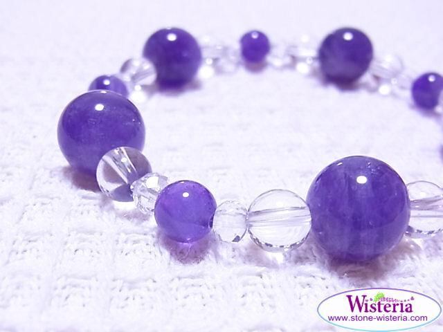 アメジスト・クリスタルブレスレット アメジスト×水晶 ブレスレット | Wisteria（ウィステリア）