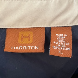 【HARRITON】企業系 刺繍ロゴ スウィングトップ ブルゾン ジャケット ワンポイント XL ビッグサイズ US古着