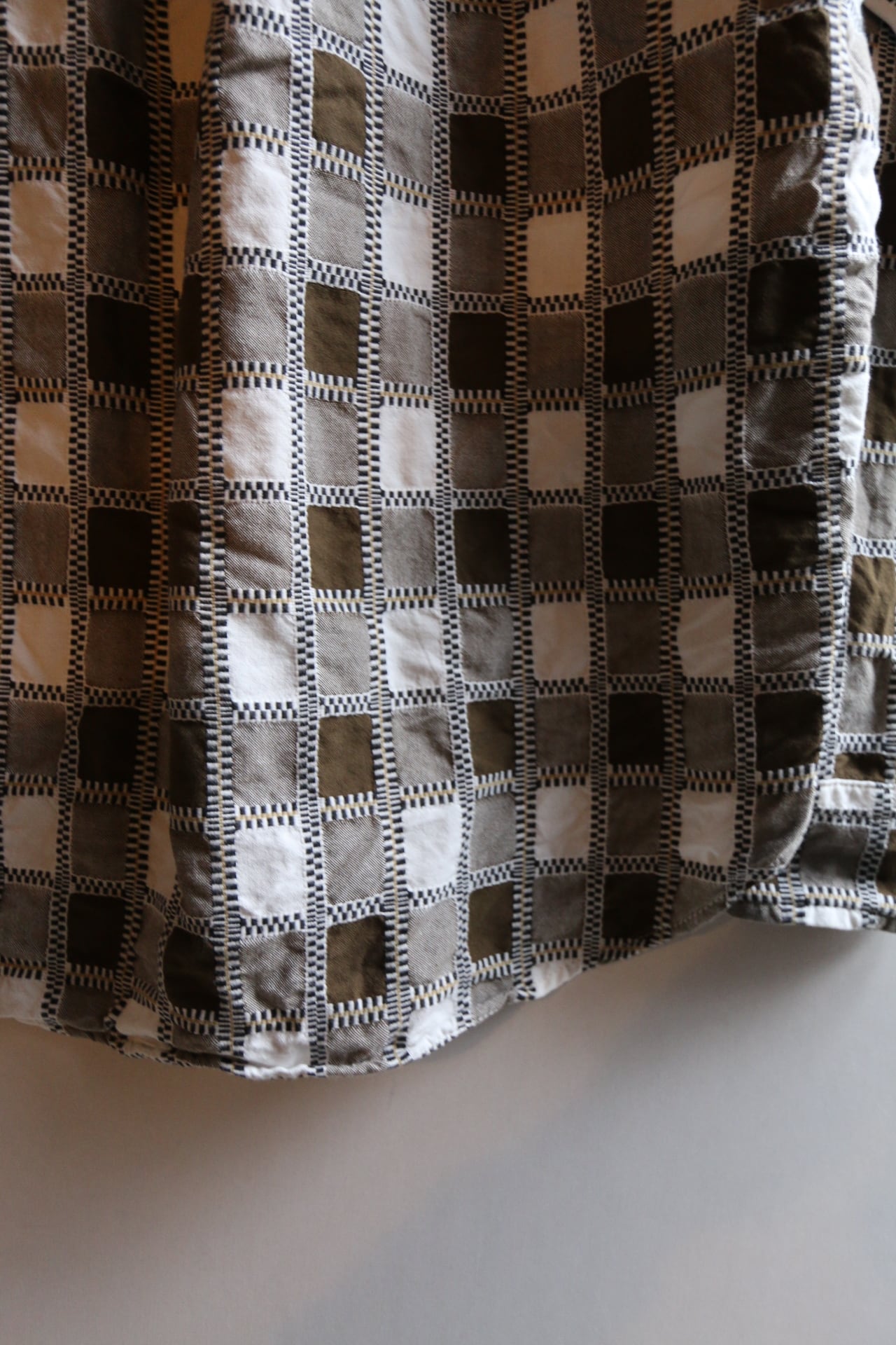 KUON/クオン shirts #2001-SH03 吉野格子 brown check | Routes*Roots