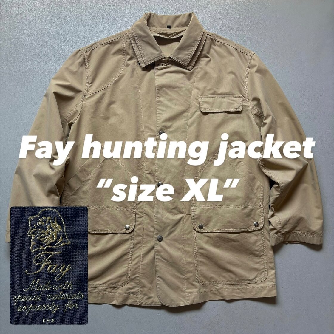 Fay hunting jacket size XL イタリア ハイブランド ファイ ハンティングジャケット ベージュ