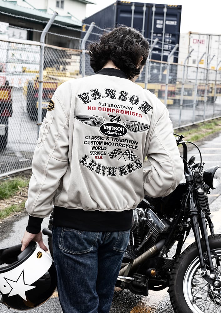 VSE26102S メッシュMA-1ジャケット | vansonleathers