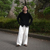 SAYATOMO / 2-Tack Cutoff Wide Denim Pants