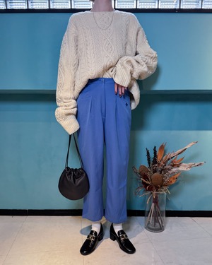 Vintage "Christian Dior" Slacks Cropped Wide Pants