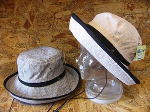 PACKABLE POLY LINEN PIPING SAILOR HAT