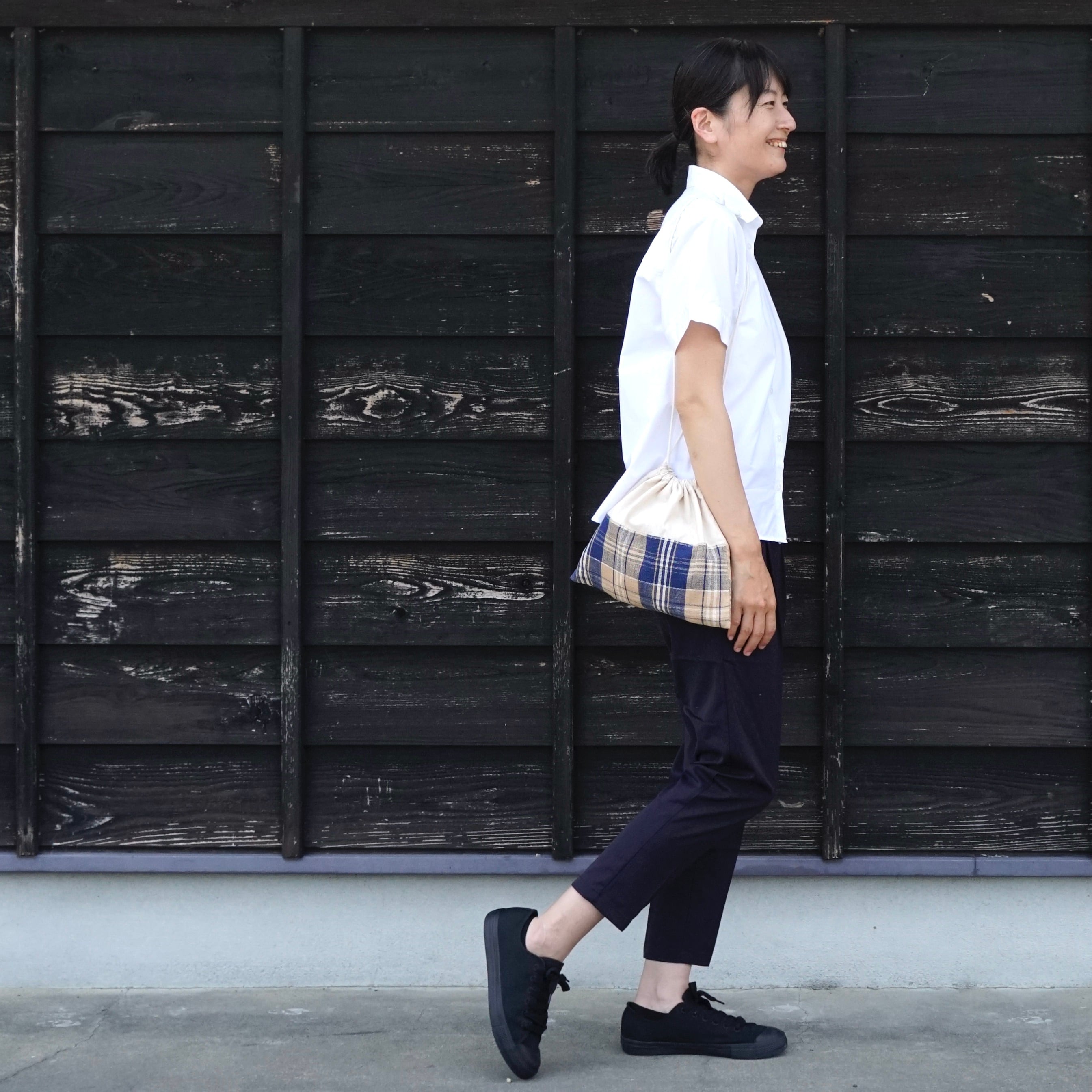ficusMODERN WEAVING モダンウィーヴィングラム巾着バッグ TOMORROWLAND - ficus様専用MODERN WEAVING モダンウィーヴィングラム