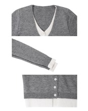 Fake layered Cardigan T20275