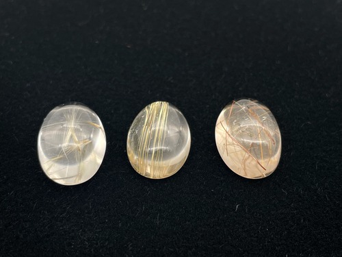 ルース素材3つセット（ルチルクォーツ）