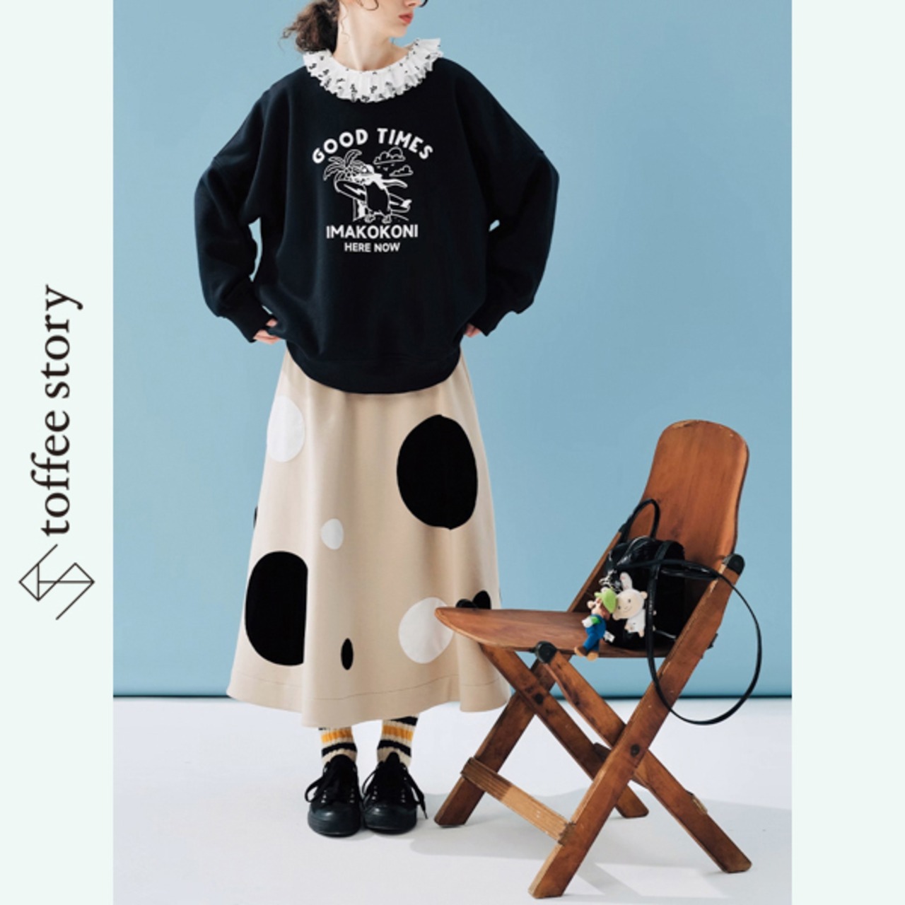 【2color】ビンテージ感溢れる：IMAKOKONI カレッジトレーナー i0505