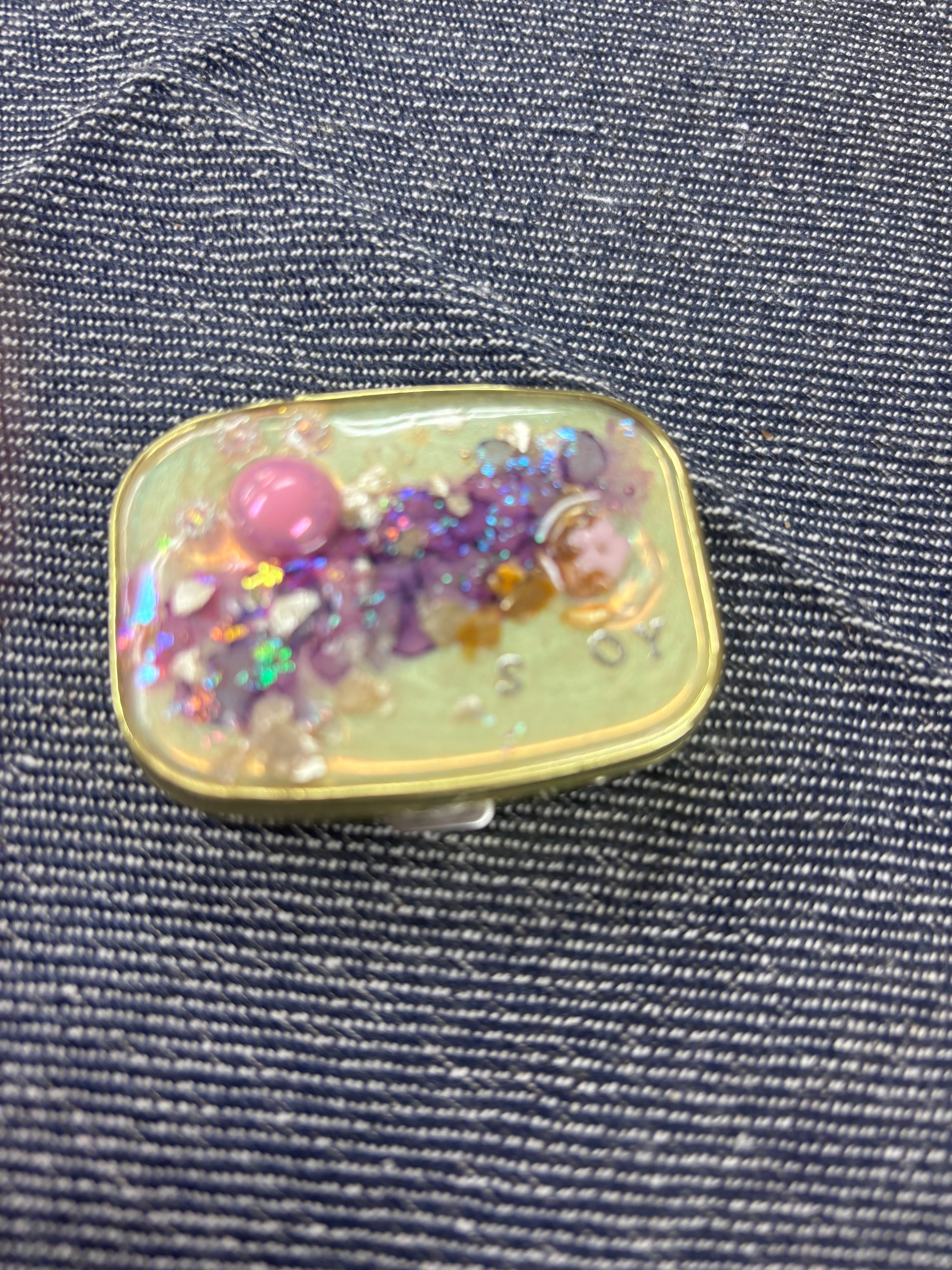 オリジナル名入り小物ケース(ミラー付き)