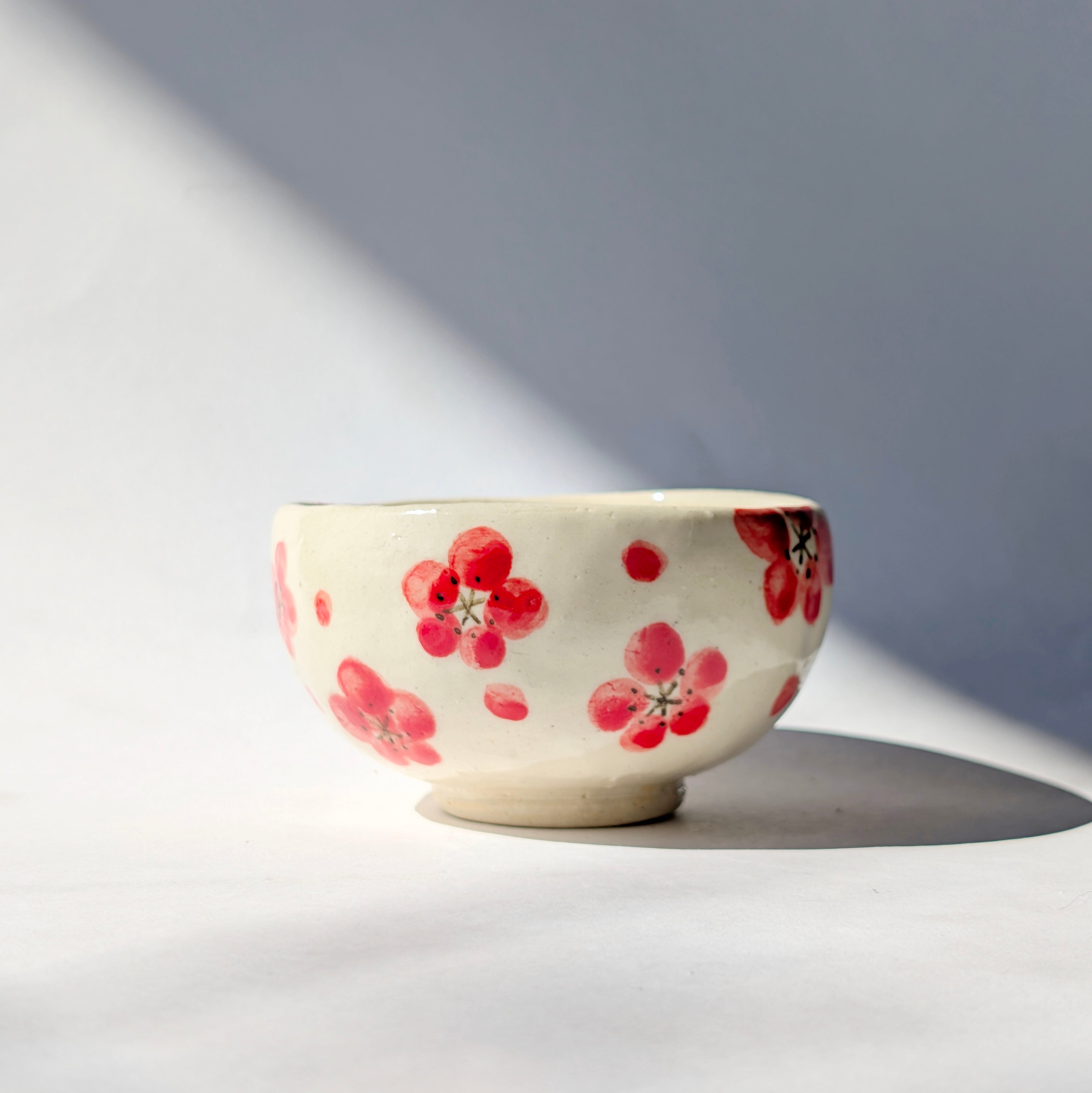 ☆即納可能☆ ご飯茶碗 梅 手びねり A 小さめ | しののめラボ