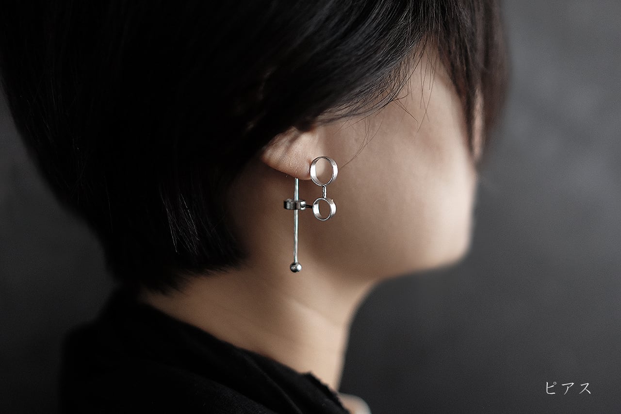 作家SUNn・寸　シルバーピアス 丸丸丸ピアス・イヤリング（silver） | SUNn・寸