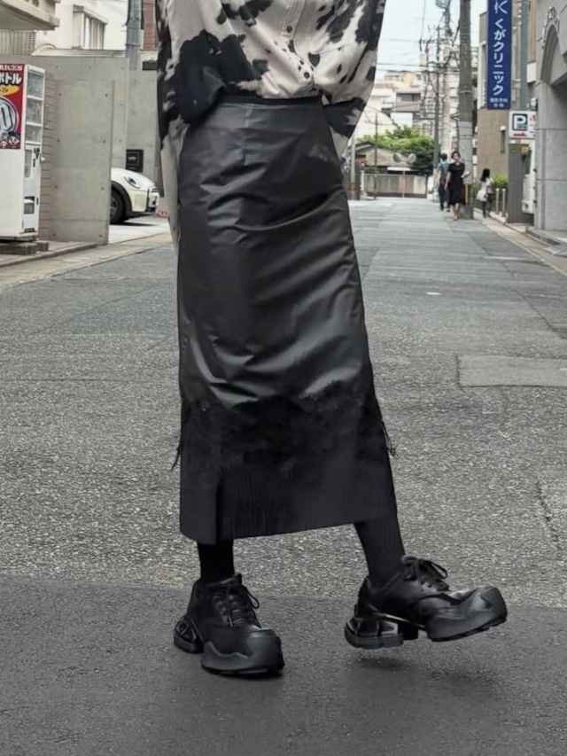 【25AW】PRANK PROJECT プランクプロジェクト / PVC Layered Midi Skirt