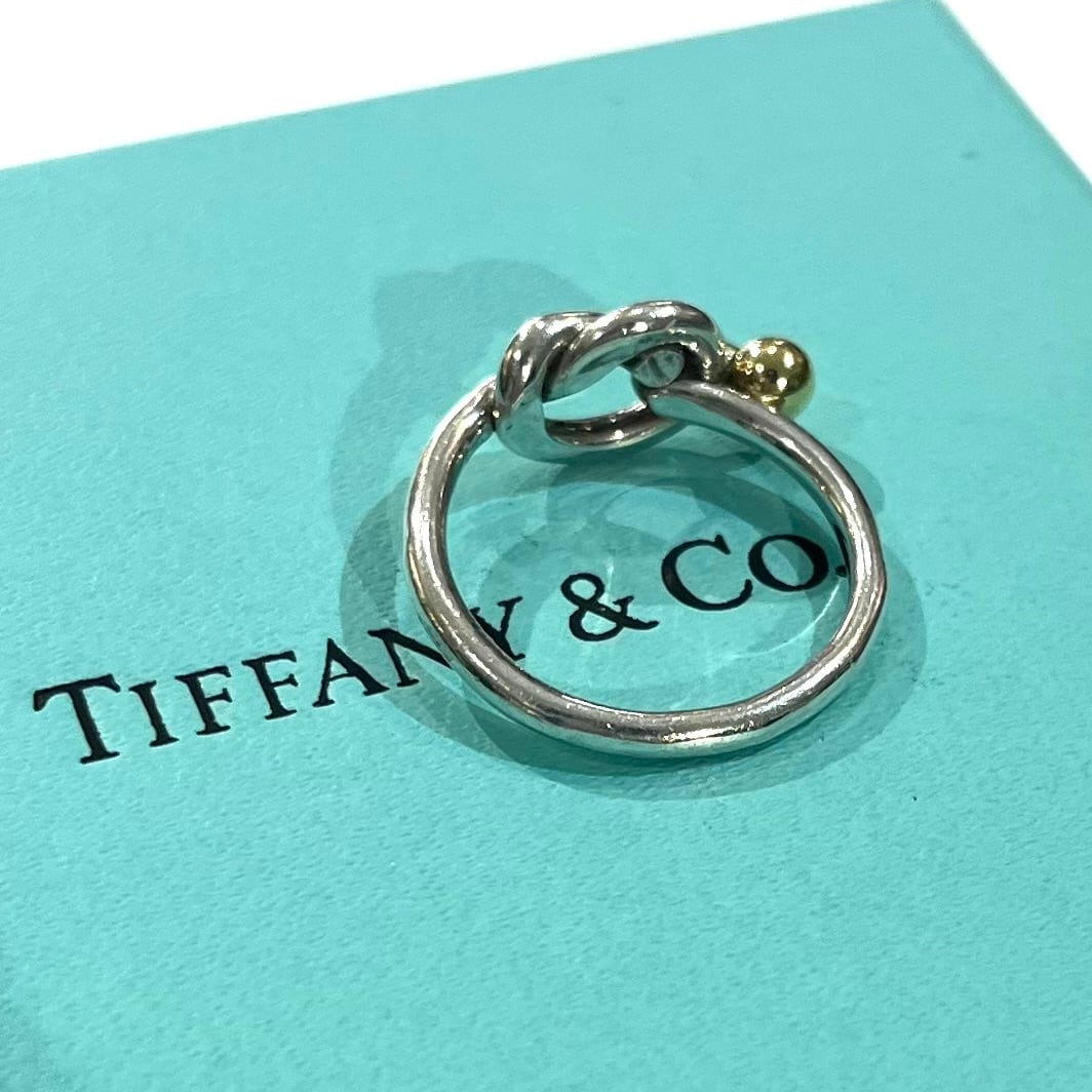 TIFFANY&CO】2337 結コンビツイストノットリング 14-15号／シルバー925